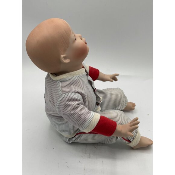 Vintage Yolanda Bello Signed Michael Baseball Baby Boy Porcelain Doll 11" - Picture 14 of 16